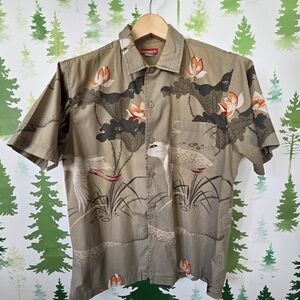 Men's Unionbay Olive Green Patterned Shirt